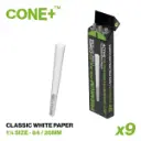 CONE+ 1 ¼ Size - Classic White 9-pack