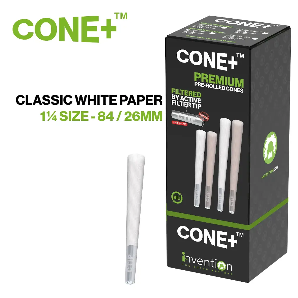 CONE+ 1 ¼ Size - Classic White x125
