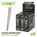 CONE+ King Size - Natural Brown 6-pack