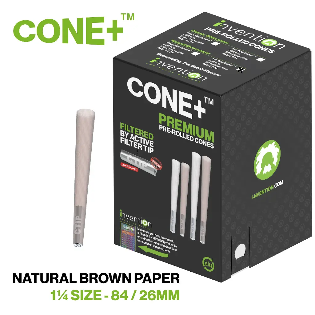 CONE+ 1 ¼ Size - Natural Brown x600